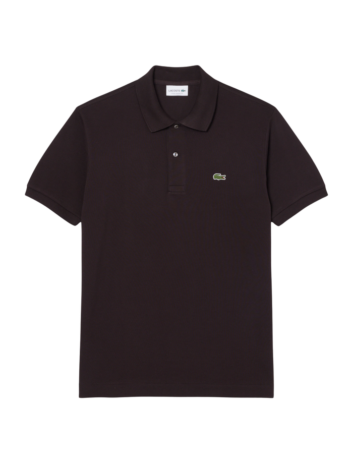 LACOSTE Classic Fit L.12.12 Original Polo Shirt Brown - MAISONDEFASHION.COM