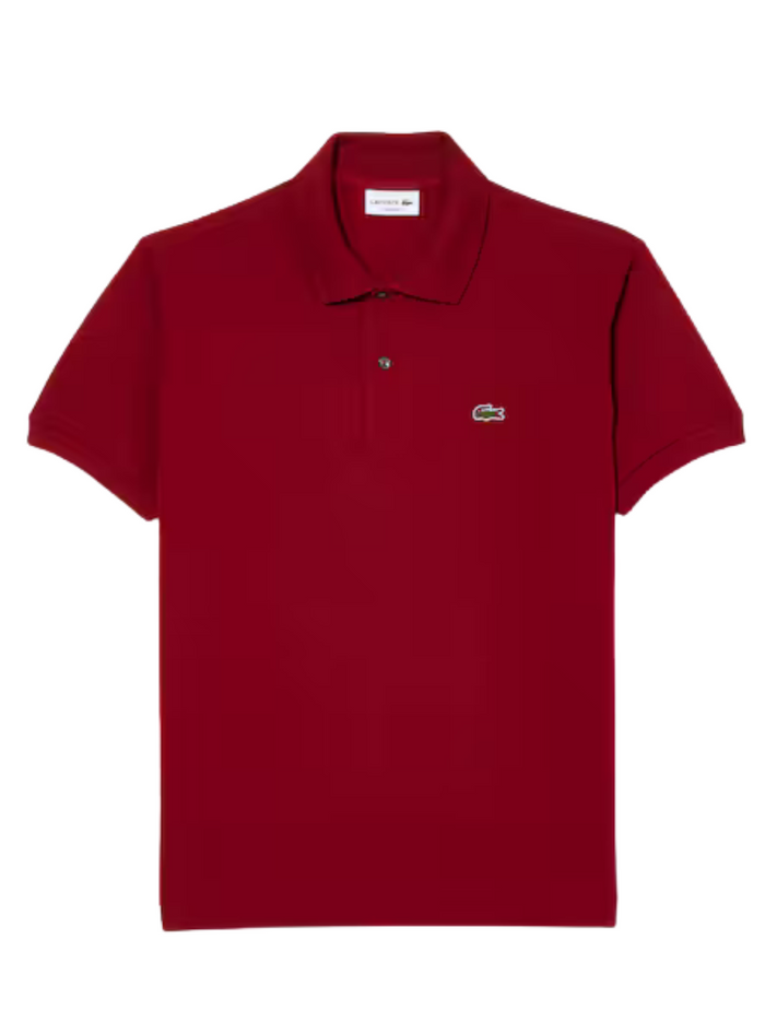 LACOSTE Classic Fit L.12.12 Original Polo Shirt Dark Red - MAISONDEFASHION.COM