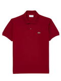 LACOSTE Classic Fit L.12.12 Original Polo Shirt Dark Red - MAISONDEFASHION.COM