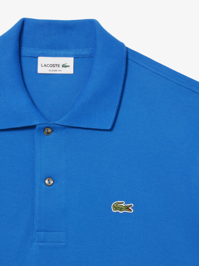 LACOSTE Classic Fit L.12.12 Original Polo Shirt in Denim Blue - additional product angle or styling detail
