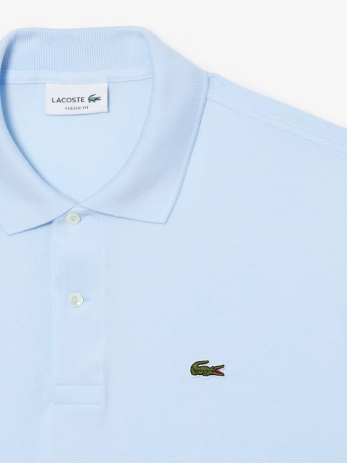LACOSTE Classic Fit L.12.12 Original Polo Shirt - lifestyle shot or flat lay showcasing complete design in Light Blue