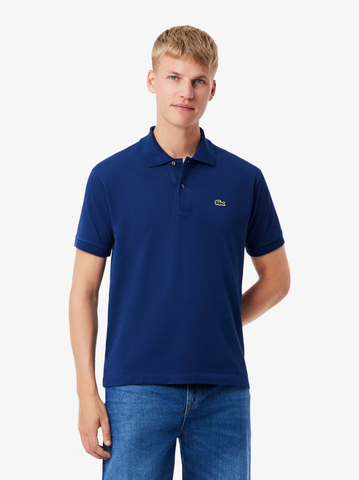 LACOSTE Classic Fit L.12.12 Original Polo Shirt Navy Blue - MAISONDEFASHION.COM