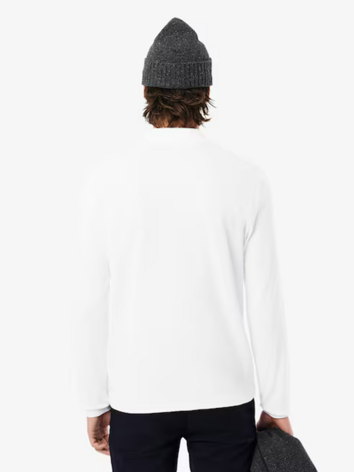 LACOSTE Classic Fit Long Sleeved L.12.12 Polo Shirt White - MAISONDEFASHION.COM