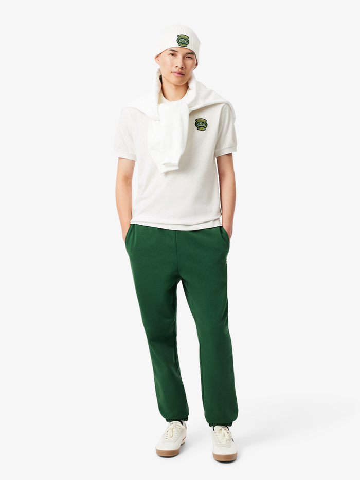 LACOSTE Classic Fit Petit Piqué Badge Polo Shirt White - MAISONDEFASHION.COM