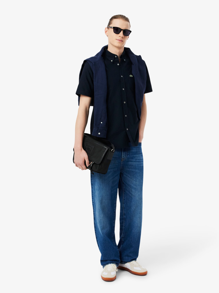 LACOSTE Classic Flap Close Satchel Black - MAISONDEFASHION.COM