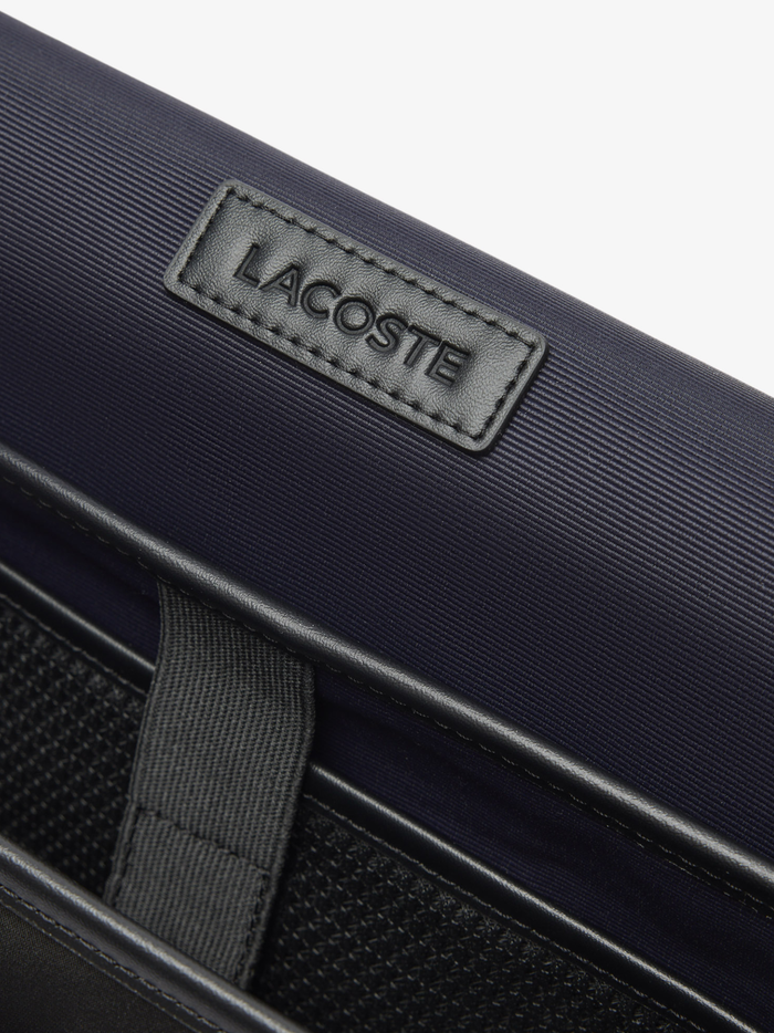 LACOSTE Classic Flap Close Satchel Black - MAISONDEFASHION.COM