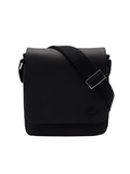 LACOSTE Classic Flap Close Shoulder Bag Black - MAISONDEFASHION.COM