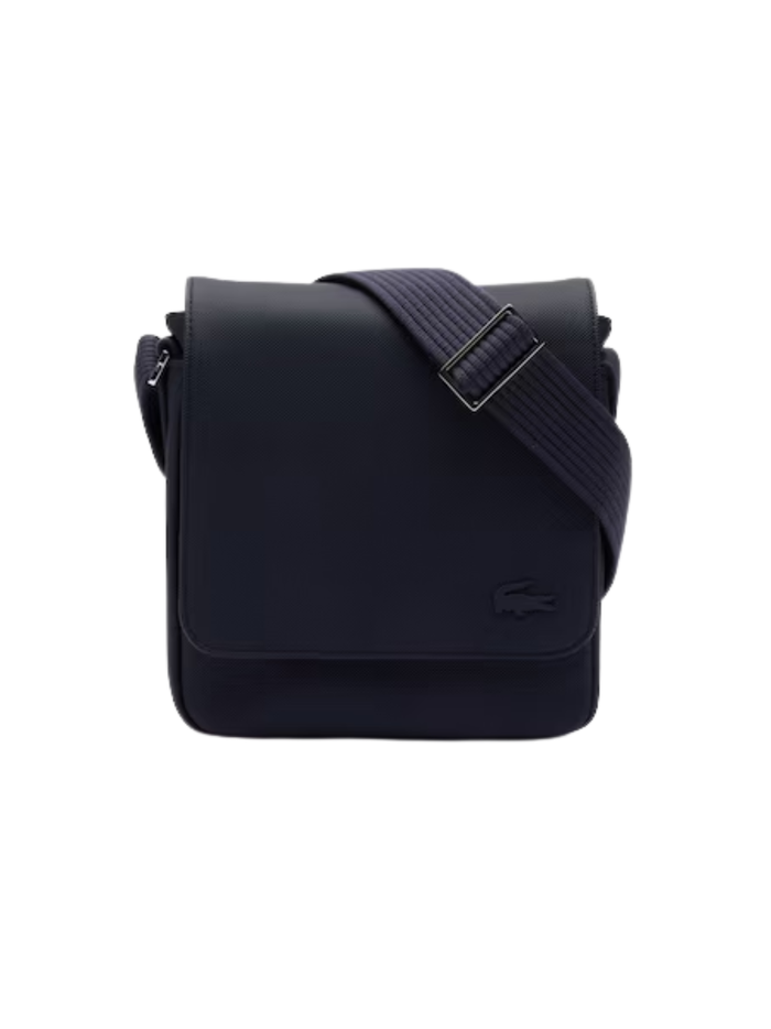 LACOSTE Classic Flap Close Shoulder Bag Navy - MAISONDEFASHION.COM