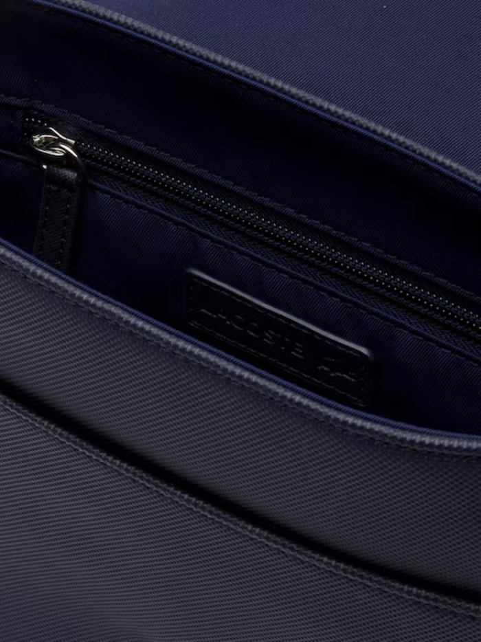 LACOSTE Classic Flap Close Shoulder Bag Navy - MAISONDEFASHION.COM