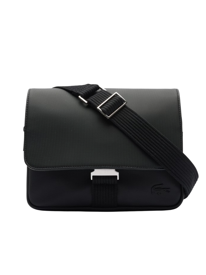 LACOSTE Classic Messenger Bag Black - MAISONDEFASHION.COM