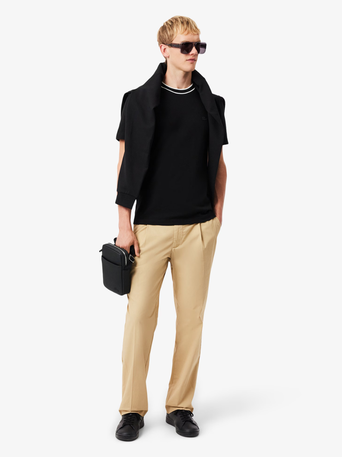 LACOSTE Classic Satchel Black - MAISONDEFASHION.COM