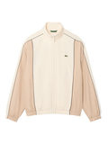LACOSTE Colour-Block Water-Repellent Track Jacket Beige - MAISONDEFASHION.COM