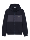 LACOSTE Colour-Block Zipped Hoodie Black