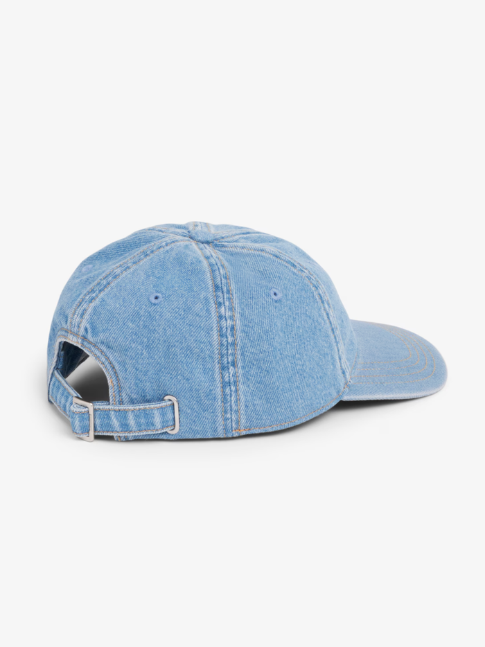 LACOSTE Cotton Denim Cap Blue