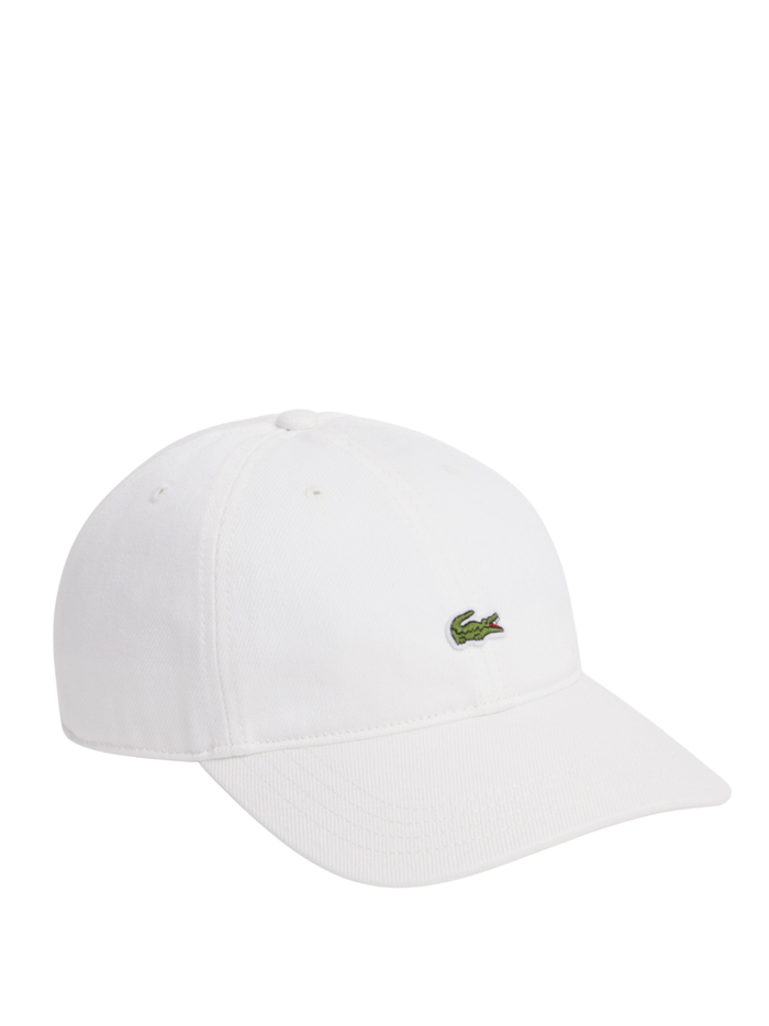 LACOSTE Cotton Denim Cap White
