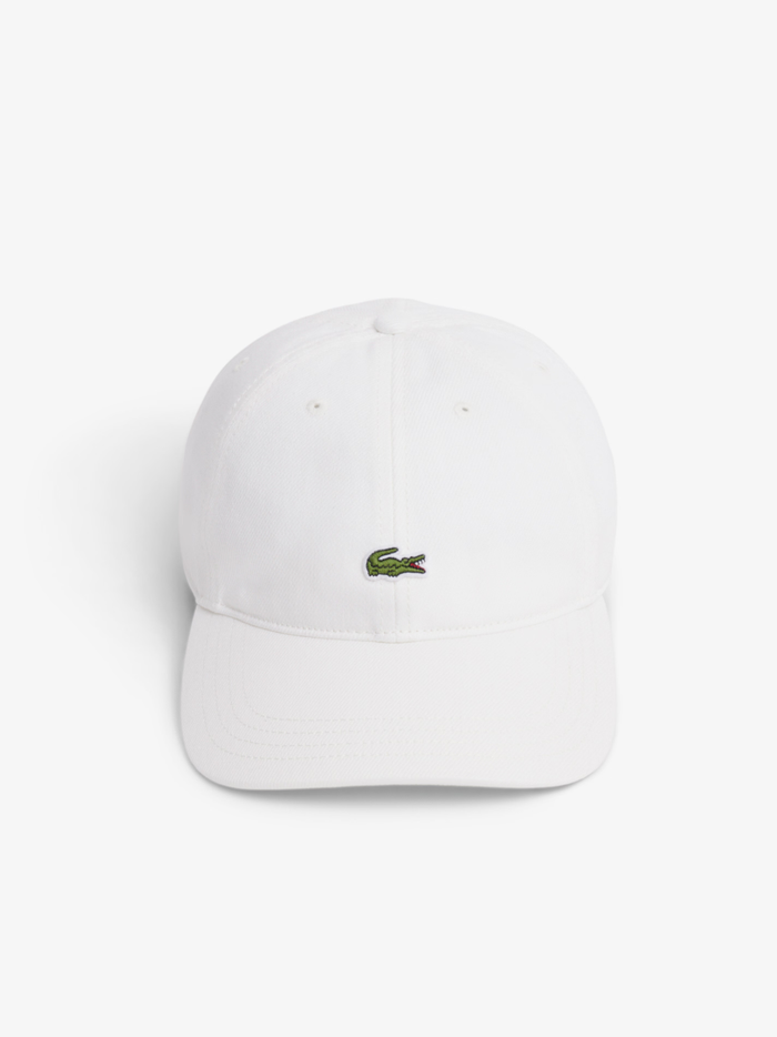 LACOSTE Cotton Denim Cap White