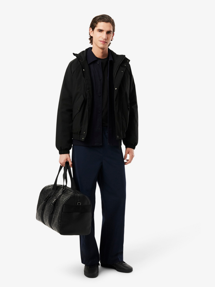 LACOSTE Cotton Pima T-shirt Black - side profile view highlighting the comfortable fit and quality construction