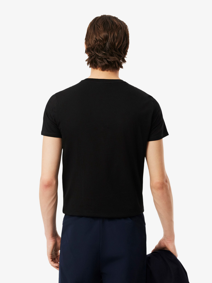 LACOSTE Cotton Pima T-shirt Black - lifestyle shot or alternative angle showcasing the timeless black design