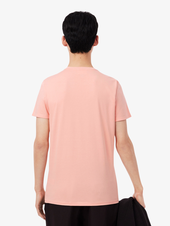 LACOSTE Cotton Pima T-shirt Coral Pink - MAISONDEFASHION.COM