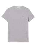 LACOSTE Cotton Pima T-shirt Grey - MAISONDEFASHION.COM