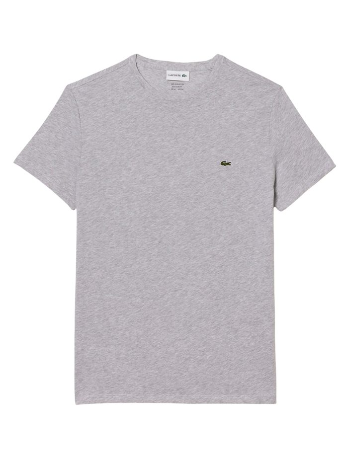 LACOSTE Cotton Pima T-shirt Grey - MAISONDEFASHION.COM