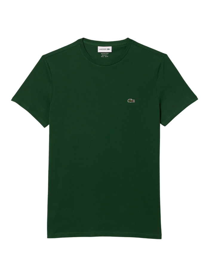 LACOSTE Cotton Pima T-shirt Pine Green - MAISONDEFASHION.COM