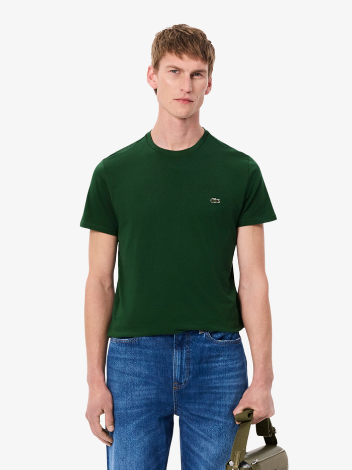 LACOSTE Cotton Pima T-shirt Pine Green - MAISONDEFASHION.COM