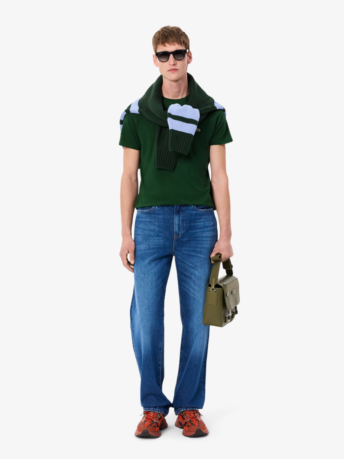 LACOSTE Cotton Pima T-shirt Pine Green - MAISONDEFASHION.COM
