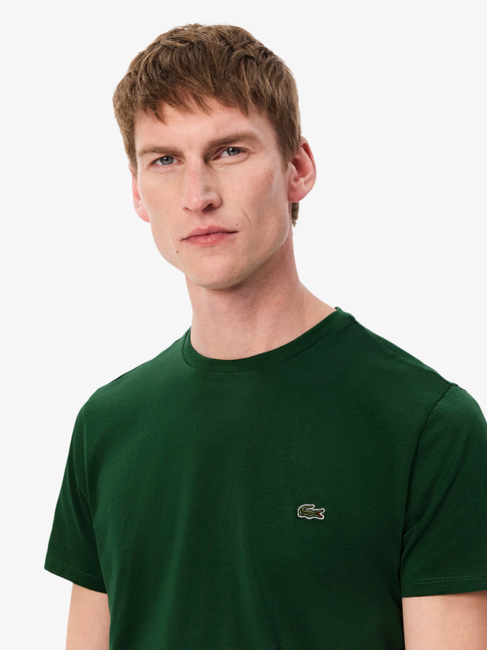 LACOSTE Cotton Pima T-shirt Pine Green - MAISONDEFASHION.COM
