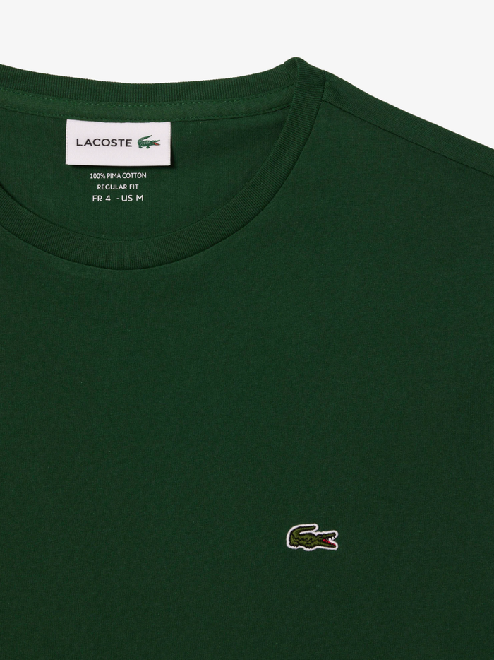 LACOSTE Cotton Pima T-shirt Pine Green - MAISONDEFASHION.COM