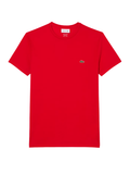 LACOSTE Cotton Pima T-shirt Red - MAISONDEFASHION.COM