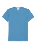 LACOSTE Cotton Pima T-shirt Sky Blue - MAISONDEFASHION.COM
