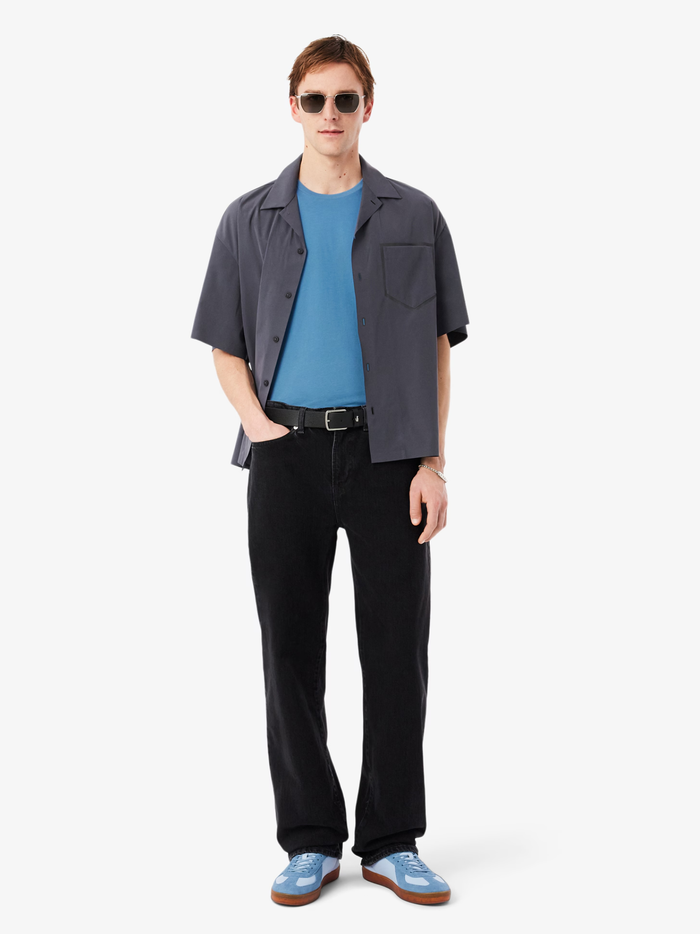 LACOSTE Cotton Pima T-shirt Sky Blue - MAISONDEFASHION.COM