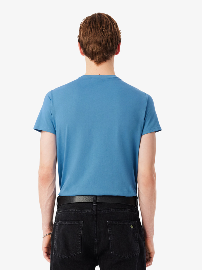 LACOSTE Cotton Pima T-shirt Sky Blue - MAISONDEFASHION.COM