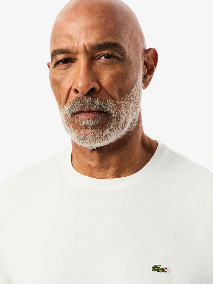 LACOSTE Cotton Pima T-shirt White - MAISONDEFASHION.COM
