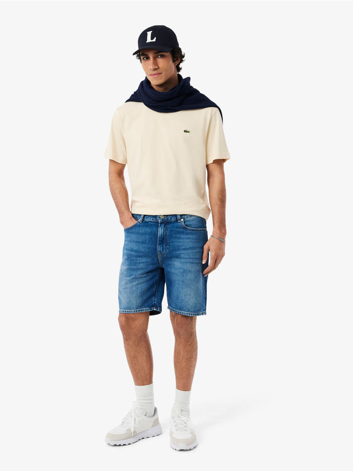 LACOSTE Cotton T-shirt Beige