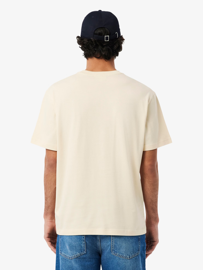 LACOSTE Cotton T-shirt Beige
