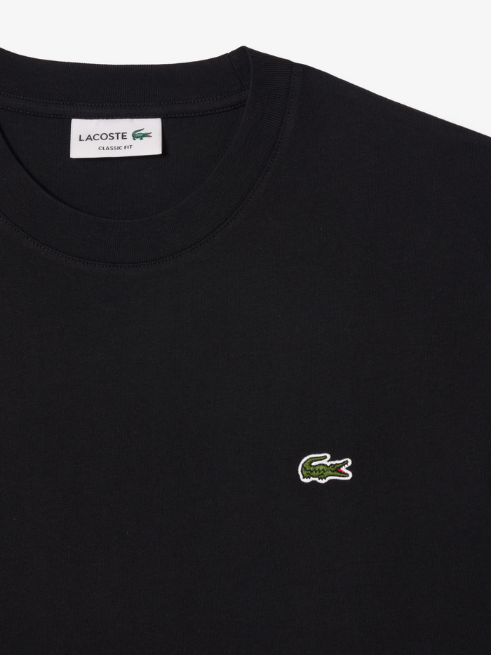 LACOSTE Cotton T-shirt Black - lifestyle shot or alternative angle showcasing the timeless black design
