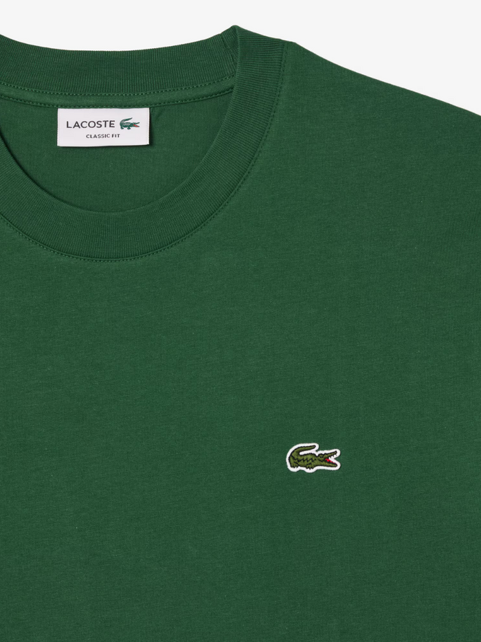 LACOSTE Cotton T-shirt Green - lifestyle shot or alternative angle showcasing the vibrant green colour