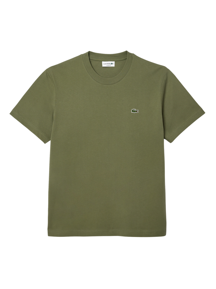 LACOSTE Cotton T-shirt Khaki Green - MAISONDEFASHION.COM