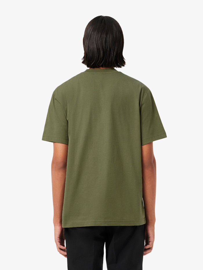 LACOSTE Cotton T-shirt Khaki Green - MAISONDEFASHION.COM