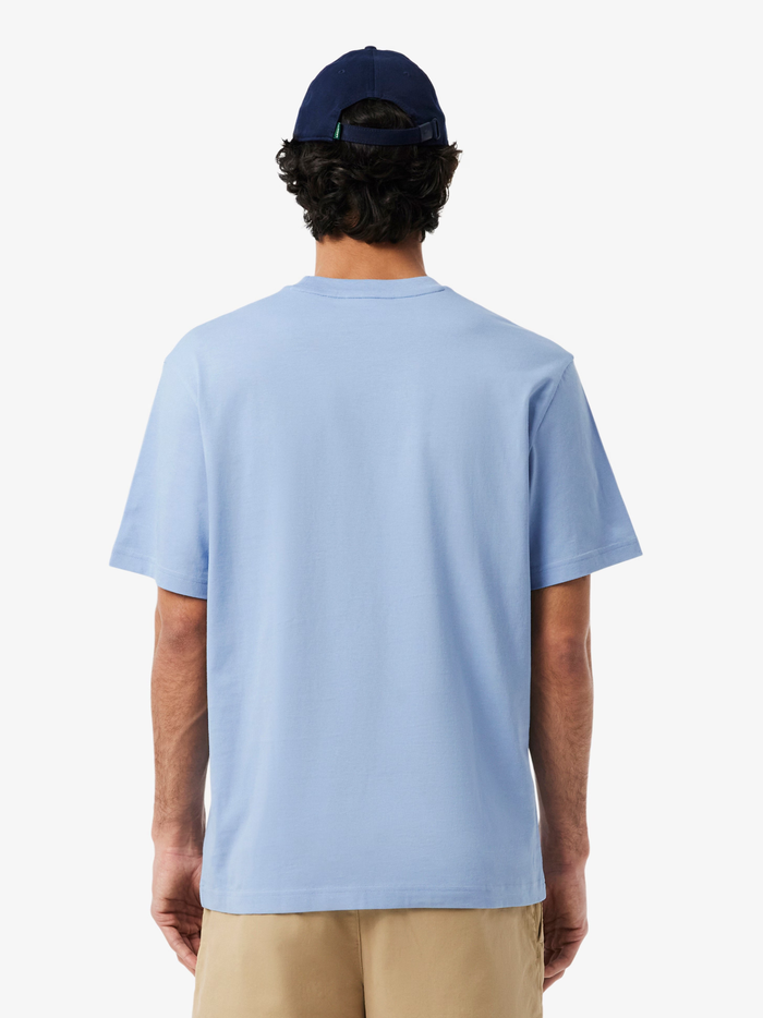 LACOSTE Cotton T-shirt Light Blue - MAISONDEFASHION.COM