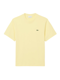 LACOSTE Cotton T-shirt Pastel Yellow - MAISONDEFASHION.COM