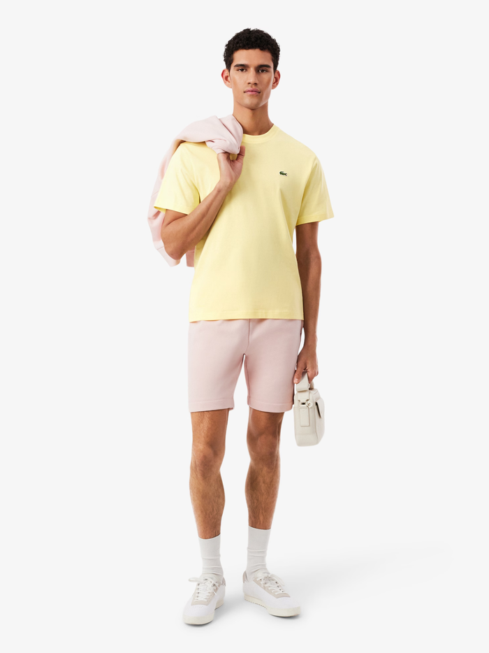 LACOSTE Cotton T-shirt Pastel Yellow - MAISONDEFASHION.COM