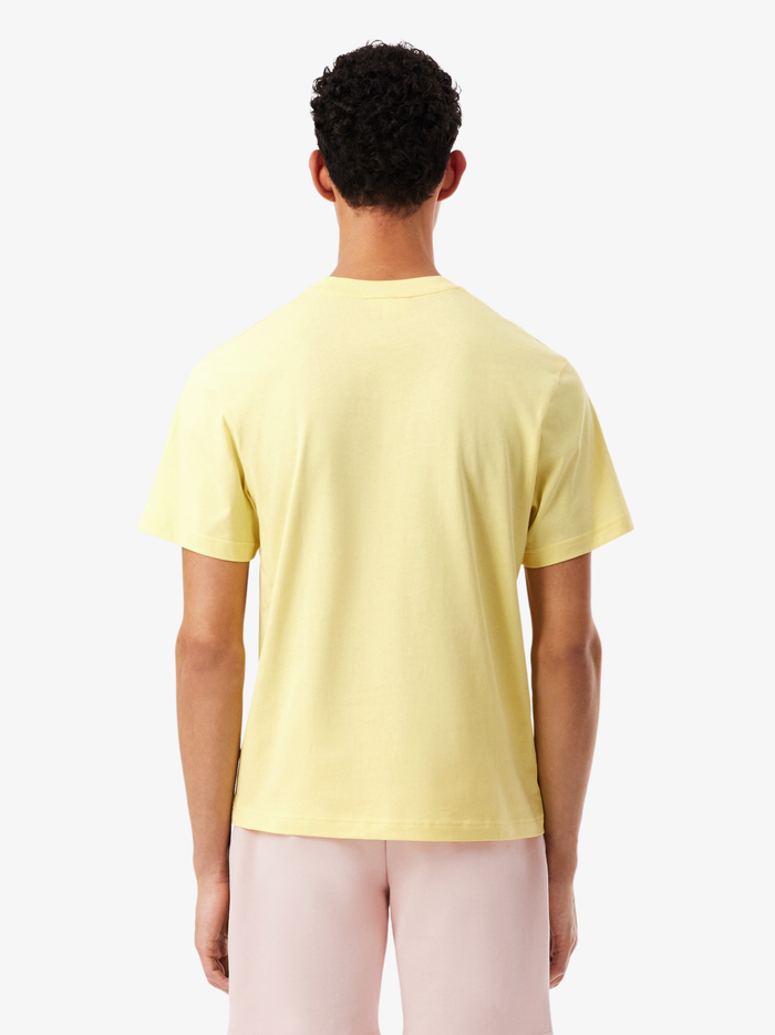 LACOSTE Cotton T-shirt Pastel Yellow - MAISONDEFASHION.COM