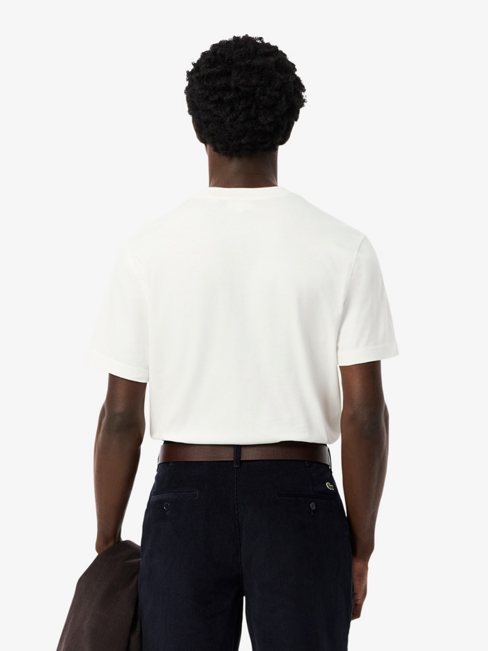 LACOSTE Cotton T-shirt White - lifestyle shot or alternative angle showcasing the crisp white colour