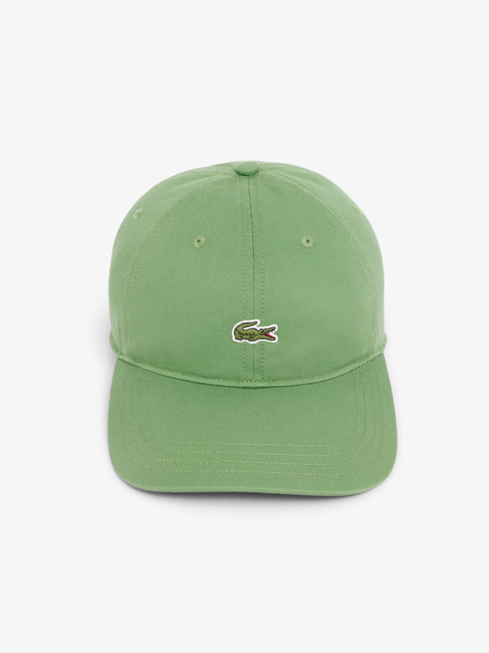 LACOSTE Cotton Twill Cap Lime Green - MAISONDEFASHION.COM