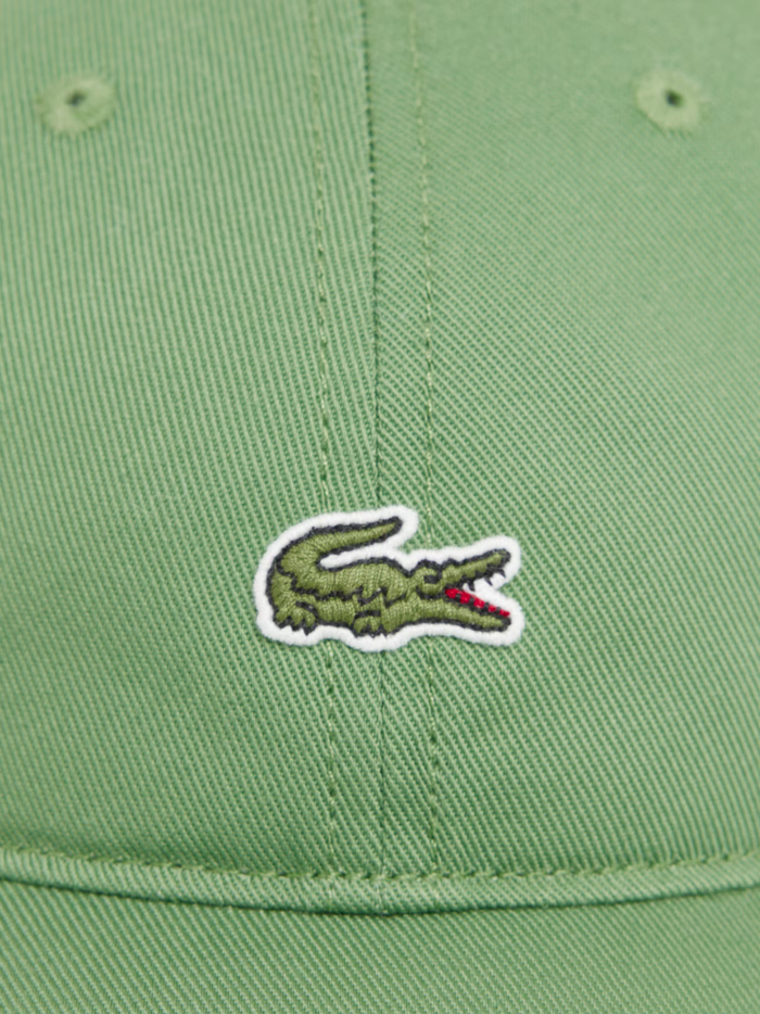 LACOSTE Cotton Twill Cap Lime Green - MAISONDEFASHION.COM