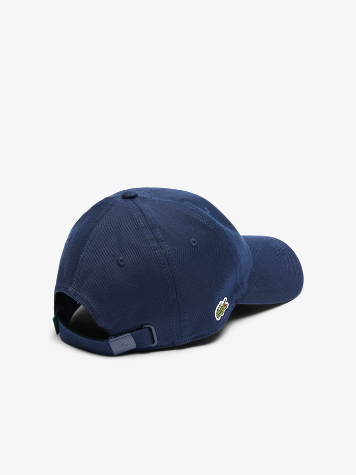 LACOSTE Cotton Twill Cap Midnight Blue - MAISONDEFASHION.COM