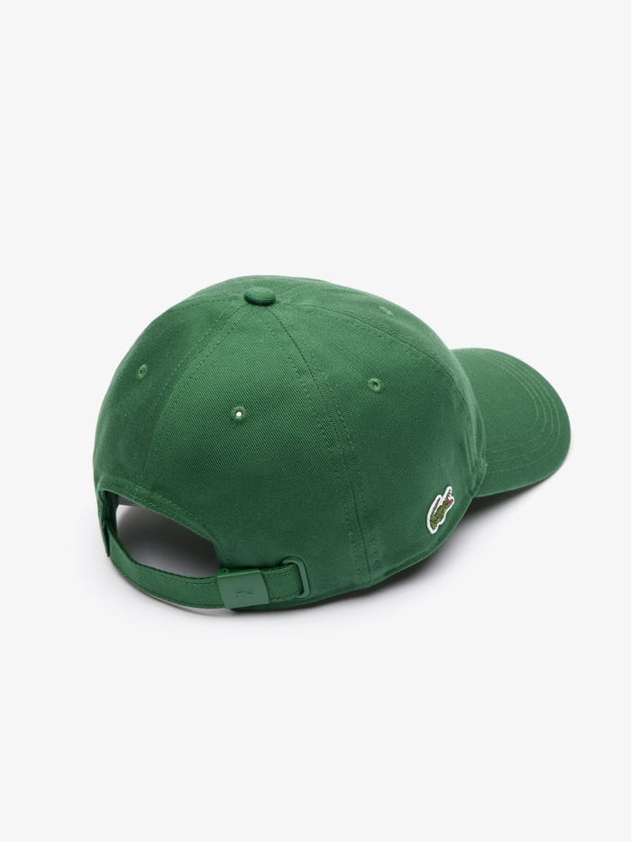 LACOSTE Cotton Twill Cap Pine Green - MAISONDEFASHION.COM